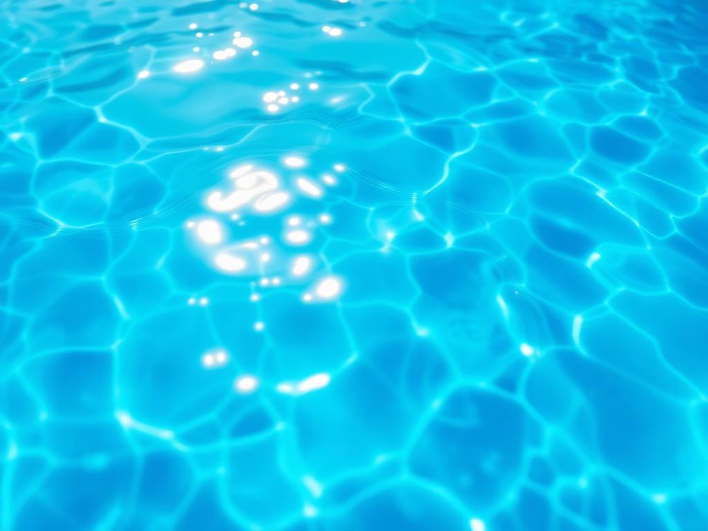 Sparkling pool water surface with sun reflections